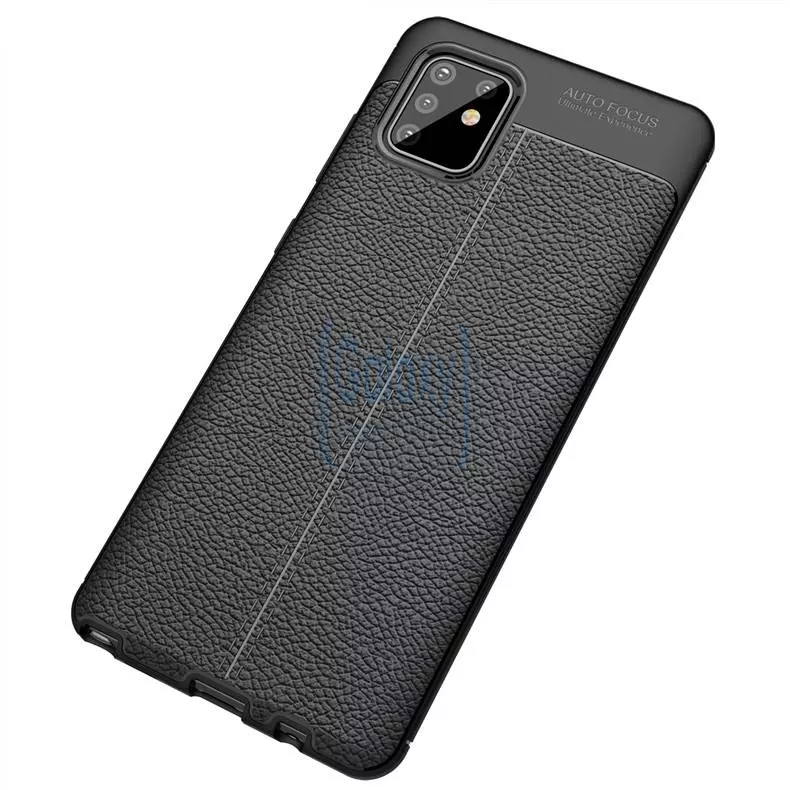 Чехол бампер Anomaly Leather Fit Case для Samsung Galaxy Note 10 Lite Black (Черный)