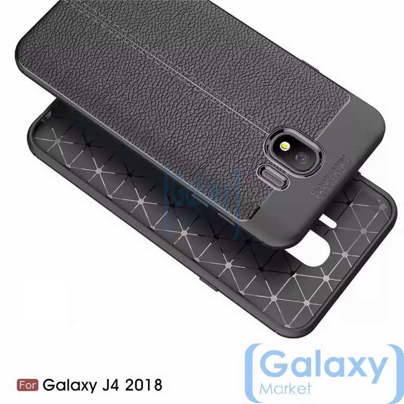 Чехол бампер Anomaly Leather Fit Case для Samsung Galaxy J4 2018 Blue (Синий)