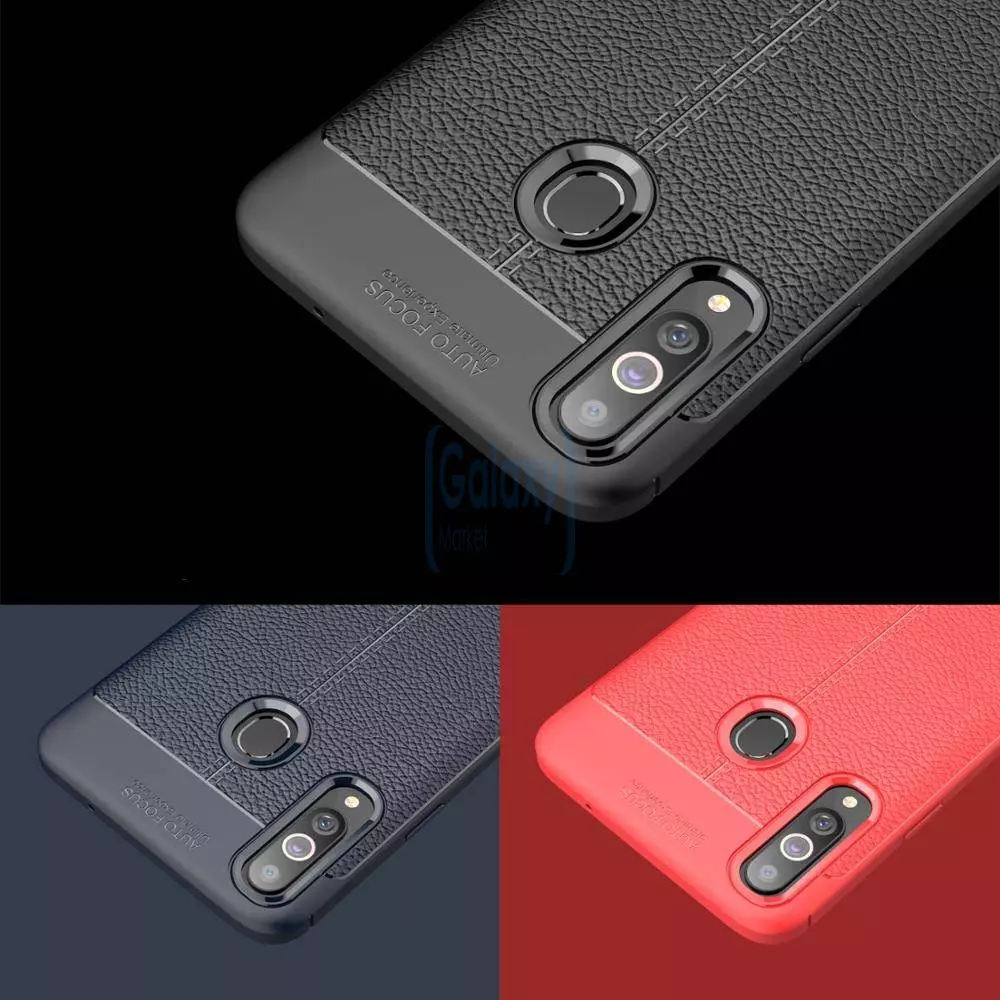 Чехол бампер Anomaly Leather Fit Case для Samsung Galaxy A20s Black (Черный)