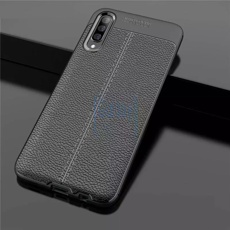 Чехол бампер Anomaly Leather Fit Case для Samsung Galaxy A50s Black (Черный)