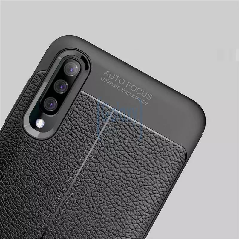 Чехол бампер Anomaly Leather Fit Case для Samsung Galaxy A50s Black (Черный)