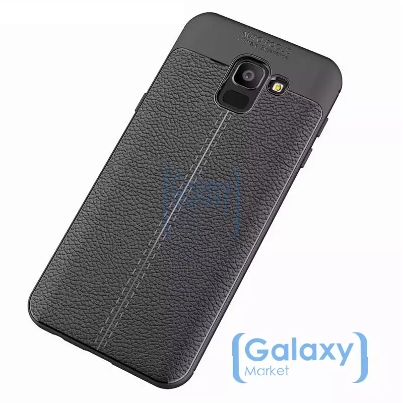 Чехол бампер Anomaly Leather Fit Case для Samsung Galaxy A6 2018 Black (Черный)