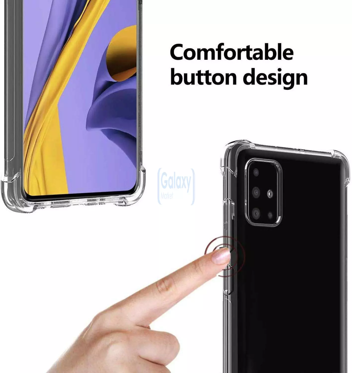 Чехол бампер Anomaly Rugged Crystall для Samsung Galaxy A51 Crystal Clear (Прозрачный)