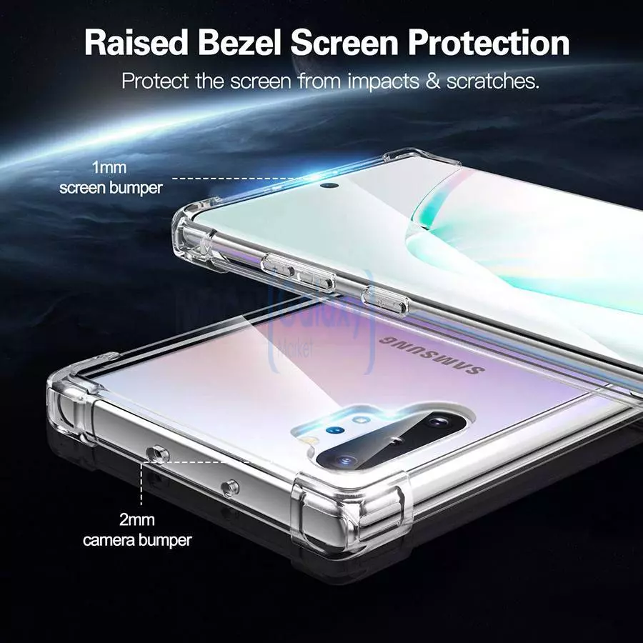 Чехол бампер Anomaly Rugged Crystall для Samsung Galaxy Note 10 Plus Crystal Clear (Прозрачный)