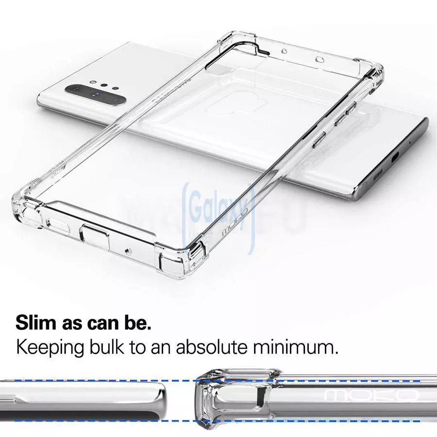 Чехол бампер Anomaly Rugged Crystall для Samsung Galaxy Note 10 Plus Crystal Clear (Прозрачный)