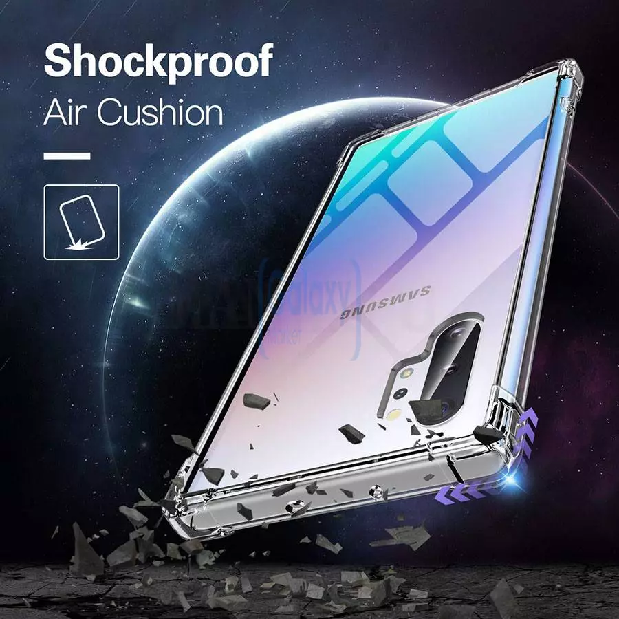 Чехол бампер Anomaly Rugged Crystall для Samsung Galaxy Note 10 Plus Crystal Clear (Прозрачный)