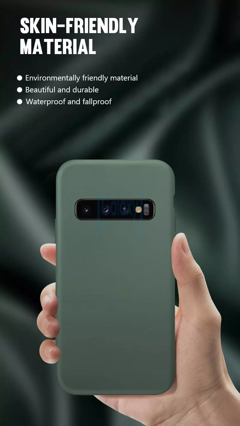Чехол бампер Anomaly Silicone для Samsung Galaxy S10e Dark Green (Темно-зеленый)