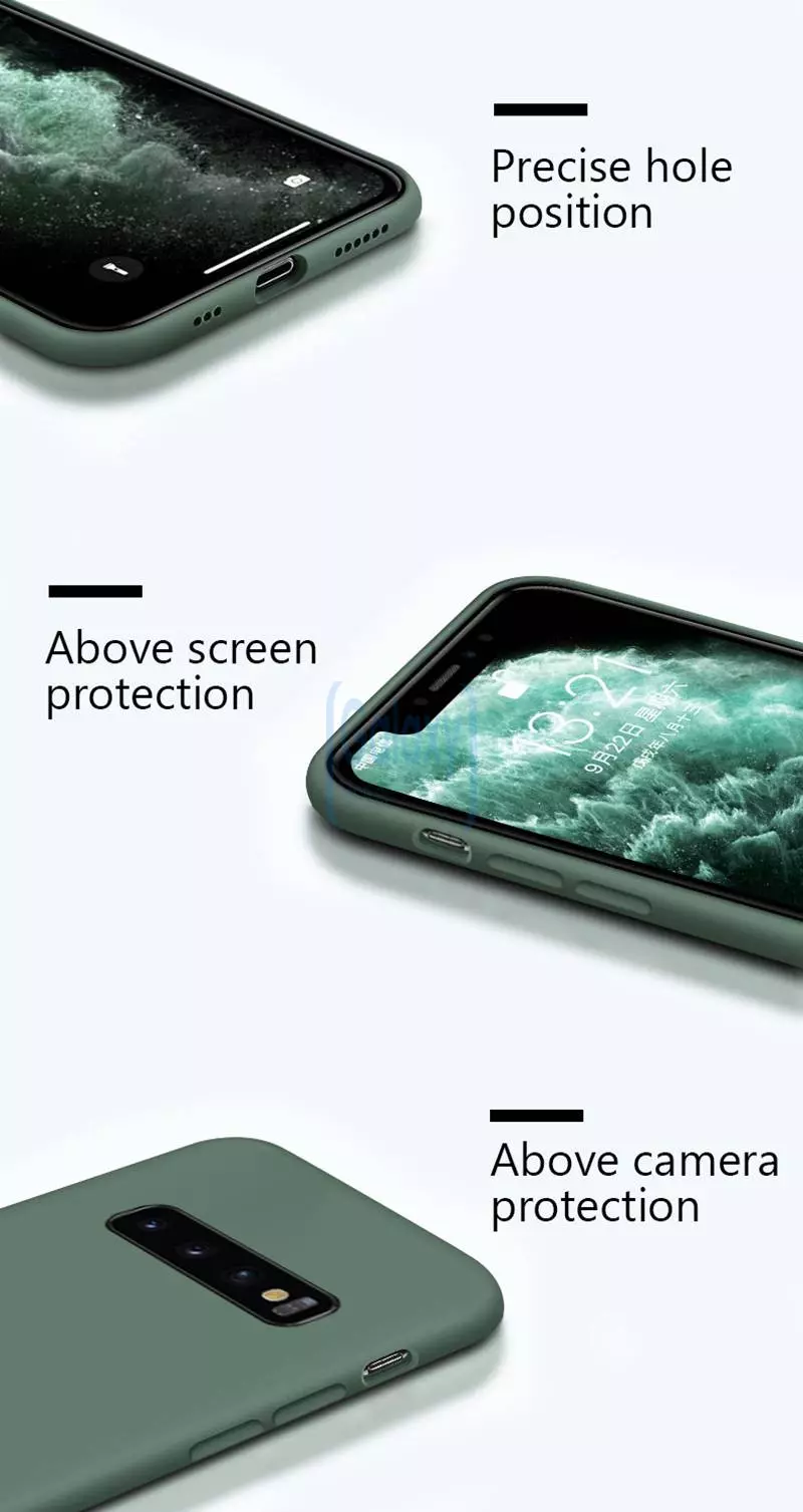 Чехол бампер Anomaly Silicone для Samsung Galaxy S10 Light Green (Светло-зеленый)