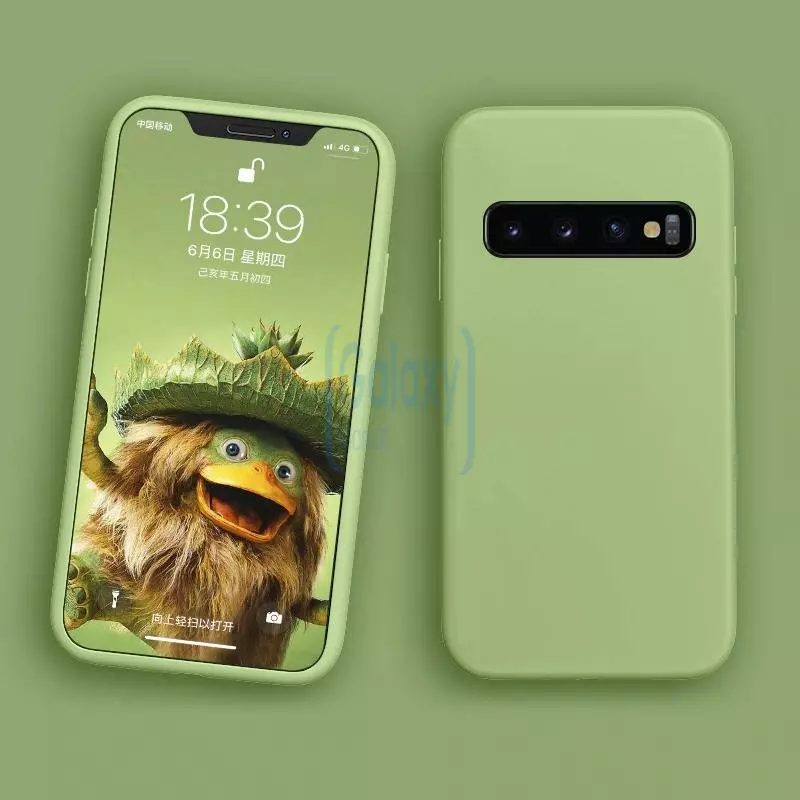 Чехол бампер Anomaly Silicone для Samsung Galaxy S10 Light Green (Светло-зеленый)