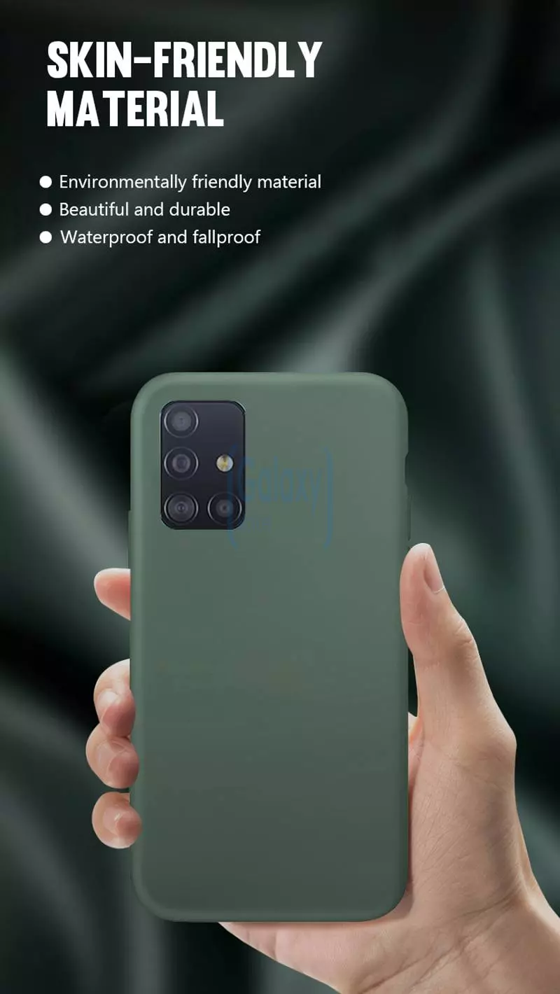 Чехол бампер Anomaly Silicone для Samsung Galaxy A71 Dark Green (Темно-зеленый)