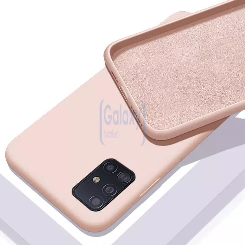 Чехол бампер Anomaly Silicone для Samsung Galaxy A51 Sand Pink (Песочно-розовый)
