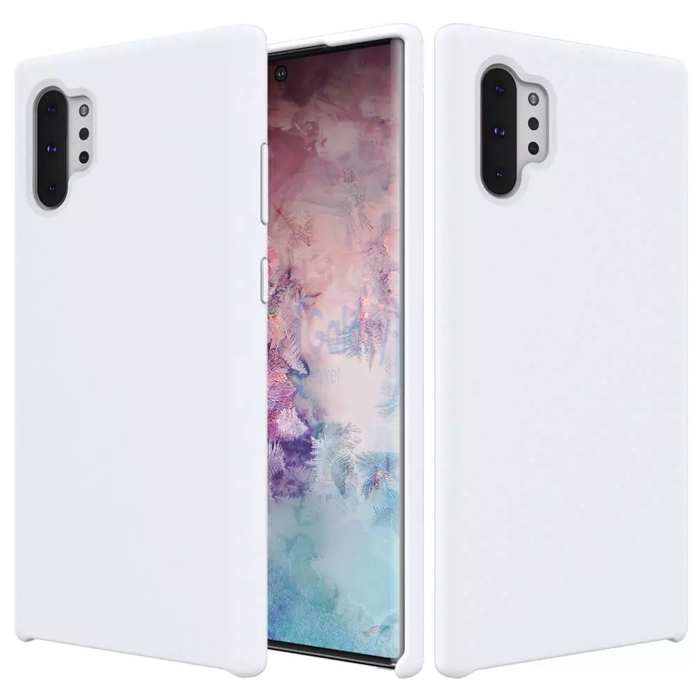 Чехол бампер Anomaly Silicone для Samsung Galaxy Note 10 Plus White (Белый)