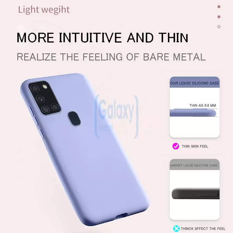 Чехол бампер Anomaly Silicone для Samsung Galaxy A21s Purple (Пурпурный)