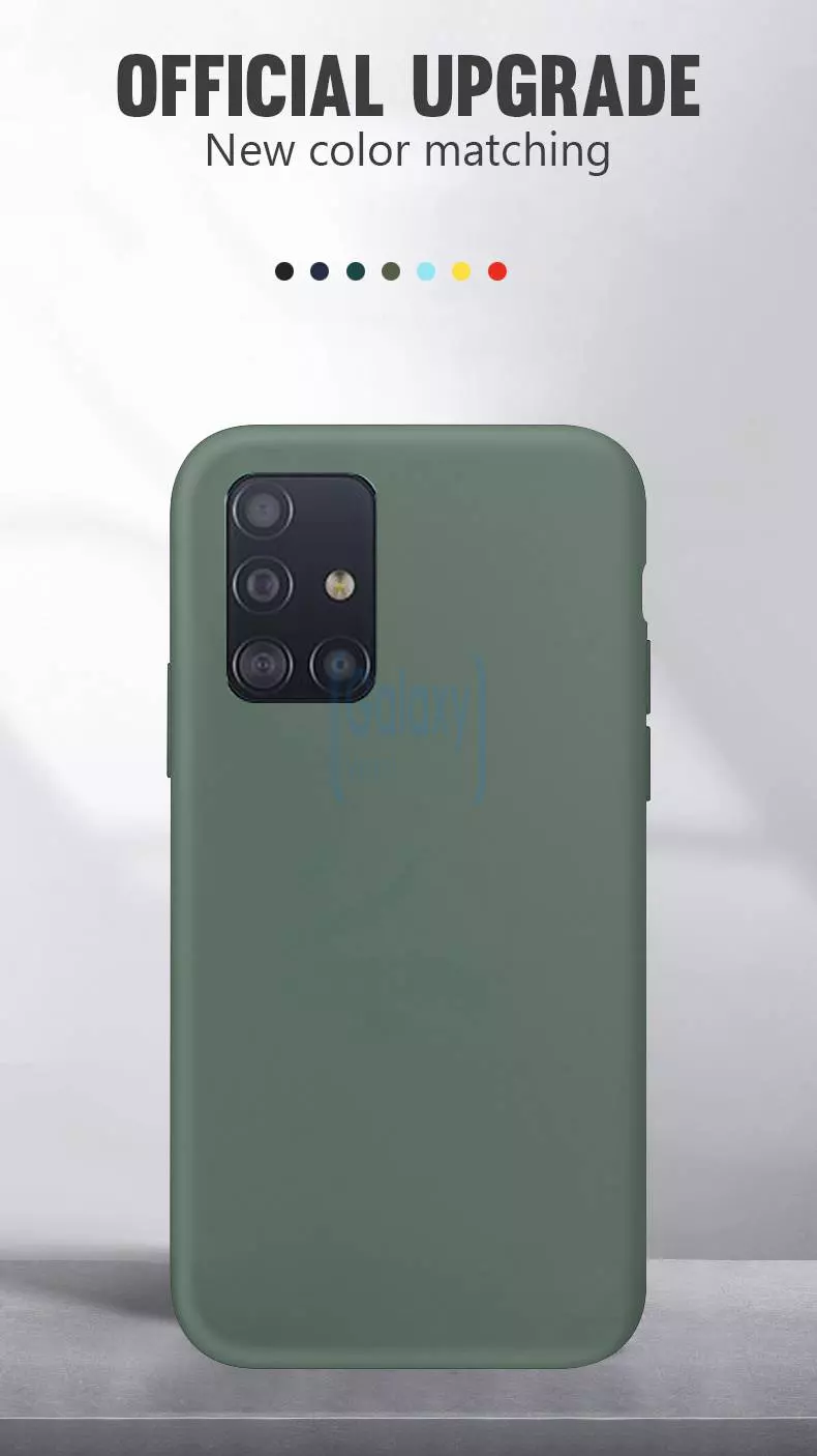 Чехол бампер Anomaly Silicone для Samsung Galaxy A31 Dark Green (Темно-зеленый)