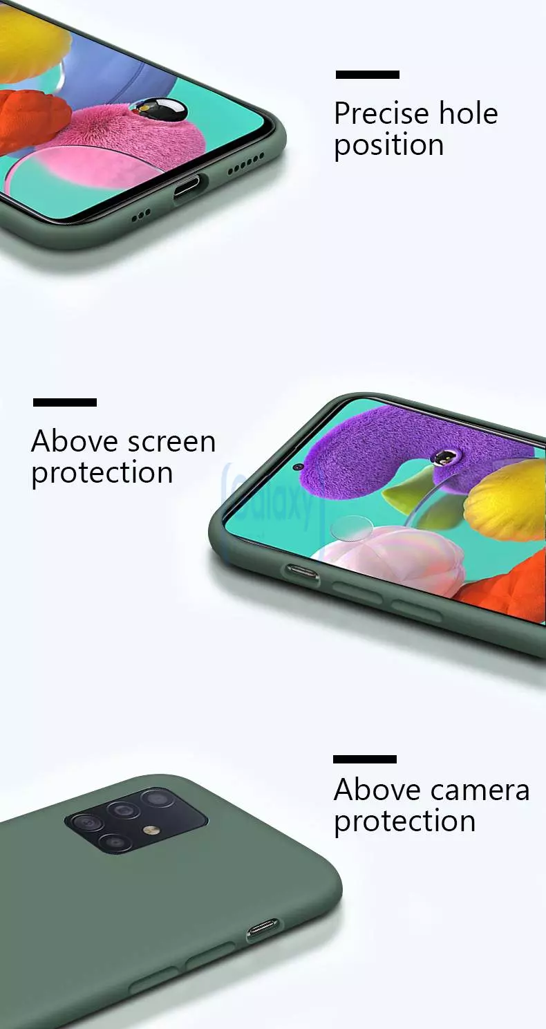 Чехол бампер Anomaly Silicone для Samsung Galaxy A31 Dark Green (Темно-зеленый)