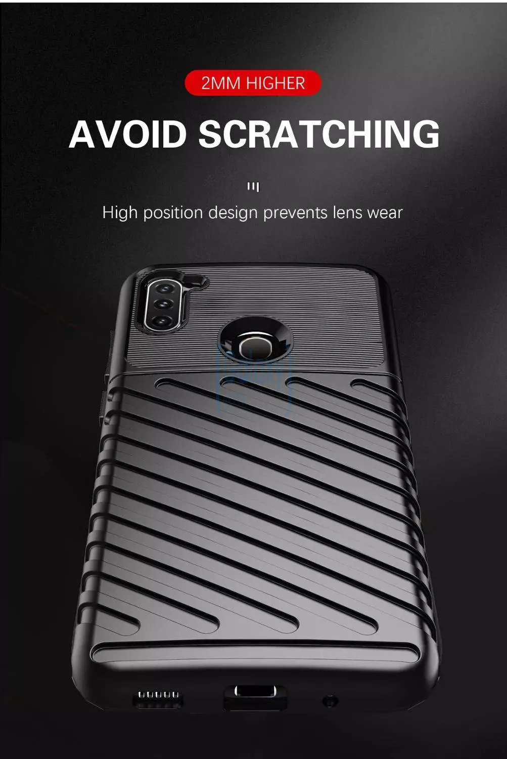 Чехол бампер Anomaly Thunder для Samsung Galaxy M11 Black (Черный)