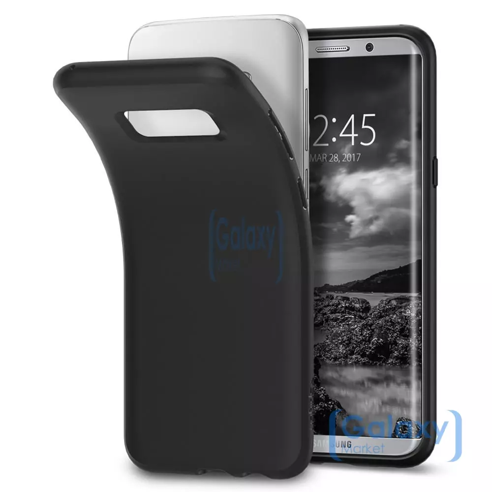 Чехол бампер Spigen Case Liquid Crystal для Samsung Galaxy S8 Plus Black (Черный)