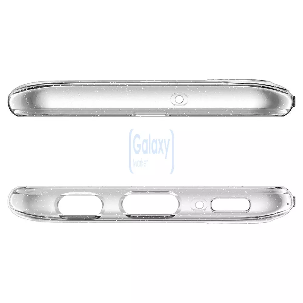 Чехол бампер Spigen Case Liquid Crystal Glitter для Samsung Galaxy A40 Crystal Quartz (Прозрачный кварц)