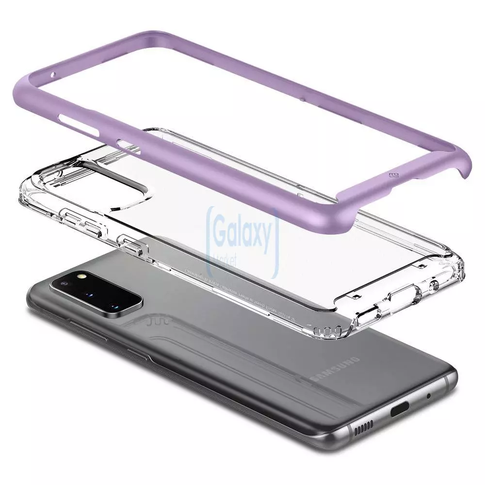 Чехол бампер Caseology Skyfall Flex для Samsung Galaxy S20 Lavender Purple (Лаванда Фиолетовый)