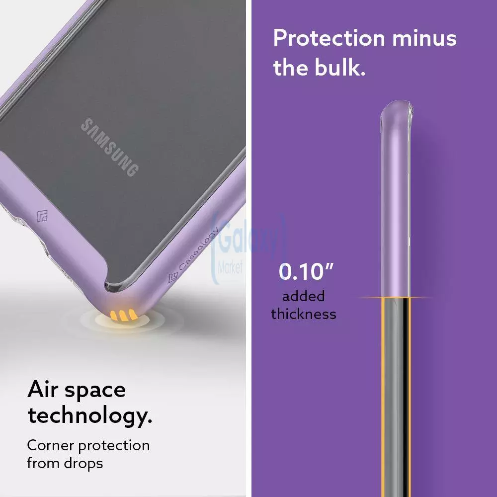 Чехол бампер Caseology Skyfall Flex для Samsung Galaxy S20 Lavender Purple (Лаванда Фиолетовый)