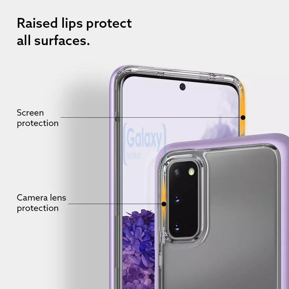 Чехол бампер Caseology Skyfall Flex для Samsung Galaxy S20 Lavender Purple (Лаванда Фиолетовый)