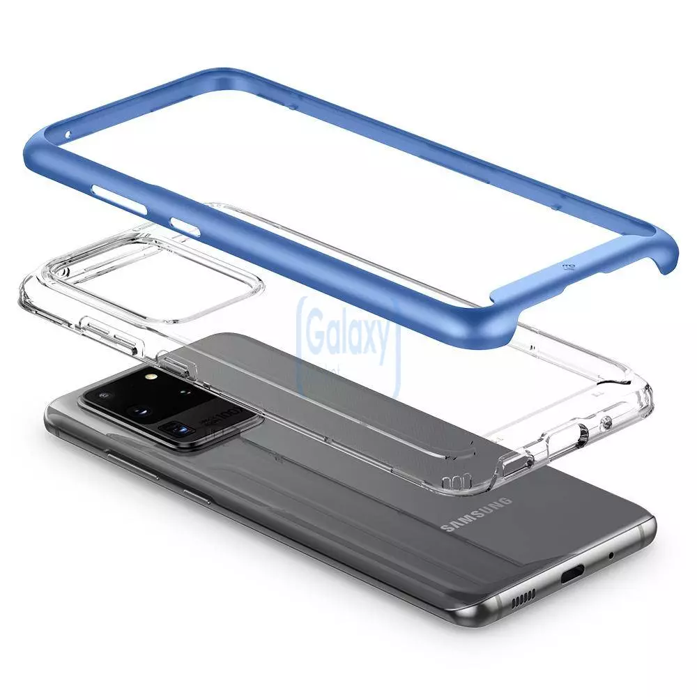 Чехол бампер Caseology Skyfall Flex для Samsung Galaxy S20 Ultra Ocean Blue (Синий Океан)