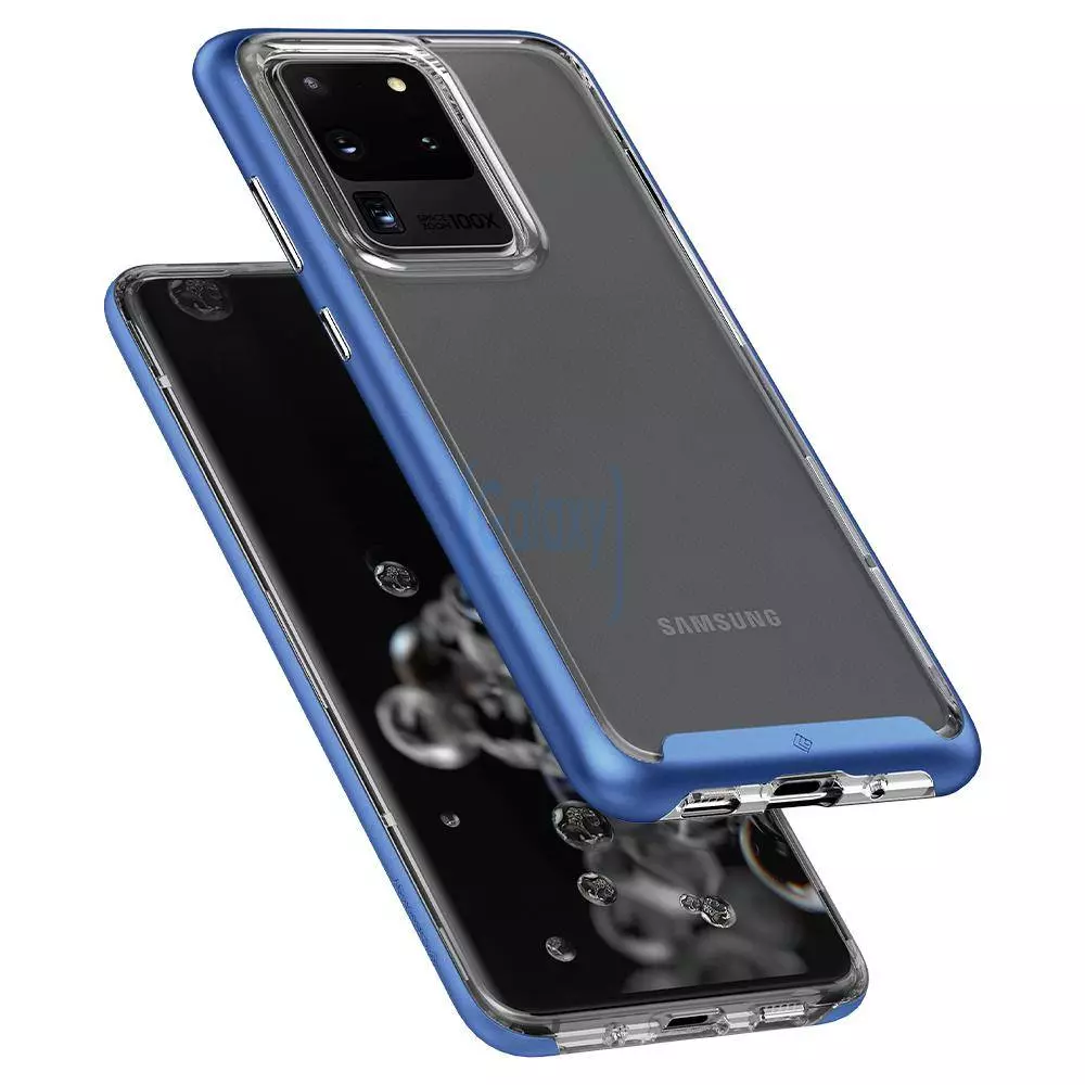 Чехол бампер Caseology Skyfall Flex для Samsung Galaxy S20 Ultra Ocean Blue (Синий Океан)