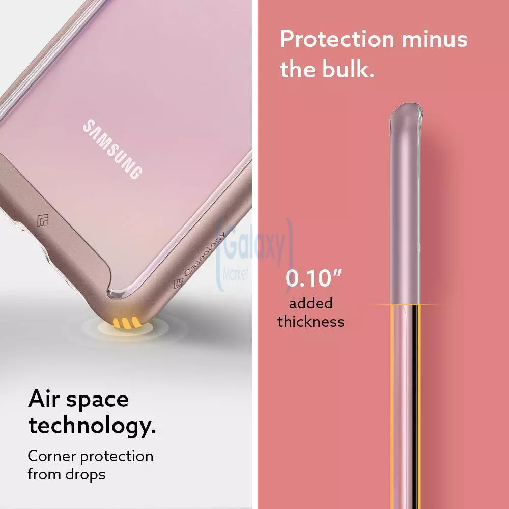 Чехол бампер Caseology Skyfall Flex для Samsung Galaxy S20 Ultra Pink Sand (Розовый песок)