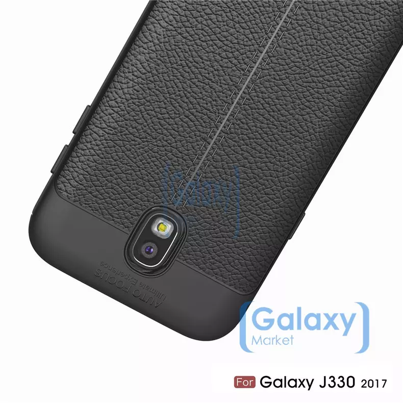 Чехол бампер Anomaly Leather Fit Case для Samsung Galaxy J3 2017 Black (Черный)