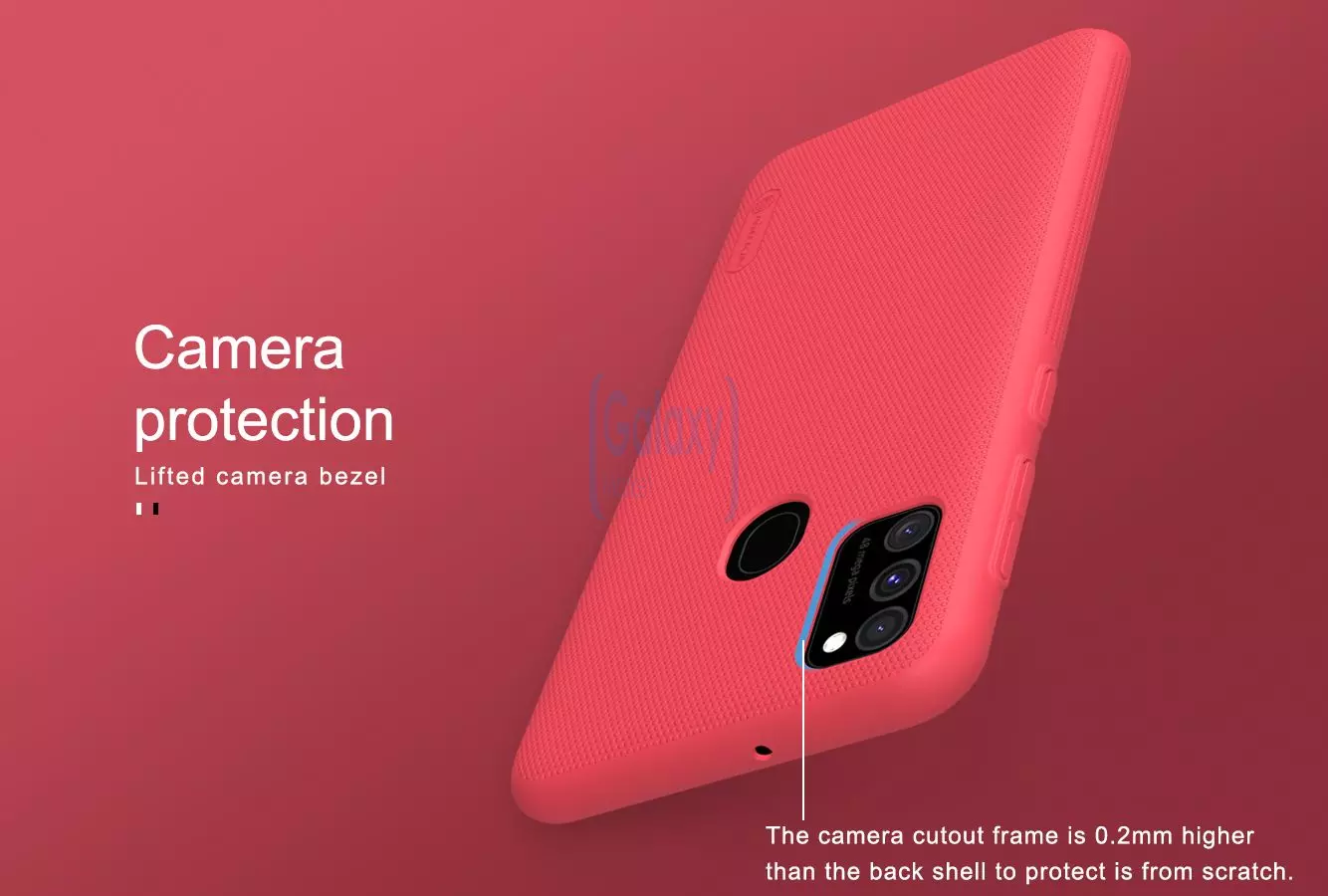 Чехол бампер Nillkin Super Frosted Shield для Samsung Galaxy M21 Red (Красный)