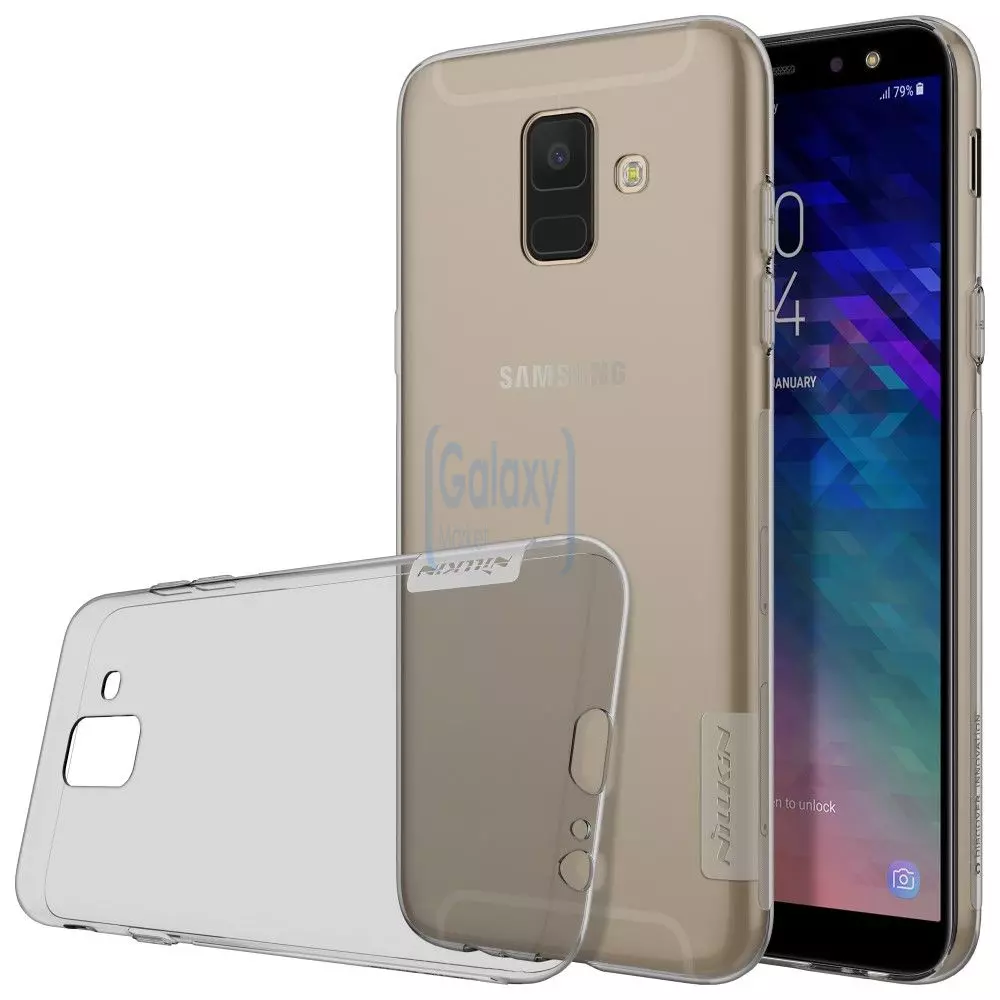Чехол бампер Nillkin TPU Nature Case для Samsung Galaxy A6 2018 Gray (Серый)
