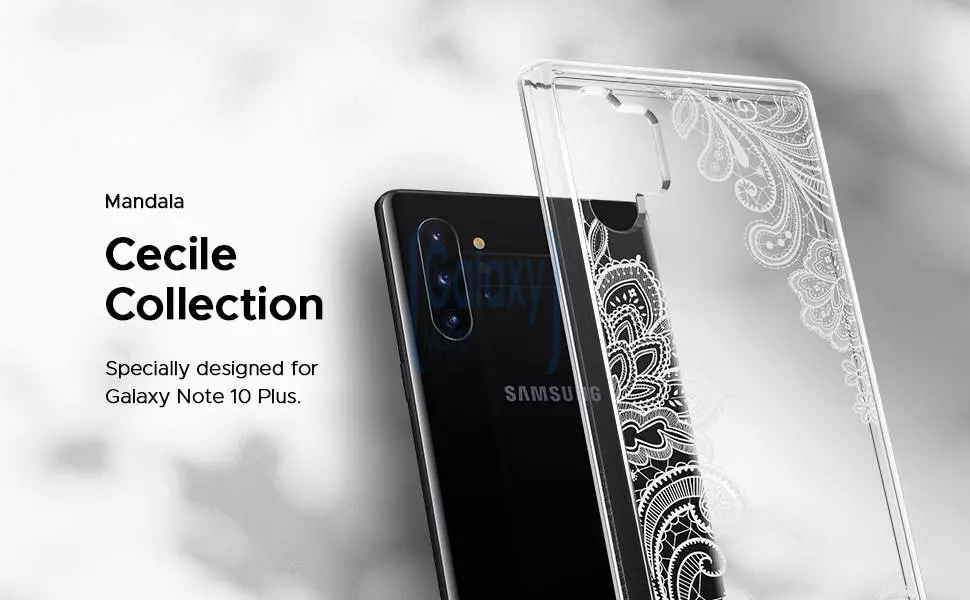 Чехол бампер Ciel by Cyrill Cecile Collection для Samsung Galaxy Note 10 Plus White Mandala (Белый)