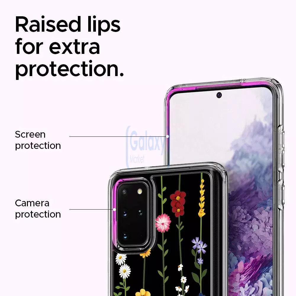 Чехол бампер Ciel by Cyrill Cecile Collection для Samsung Galaxy S20 Rose Floral (Розовая Флора)