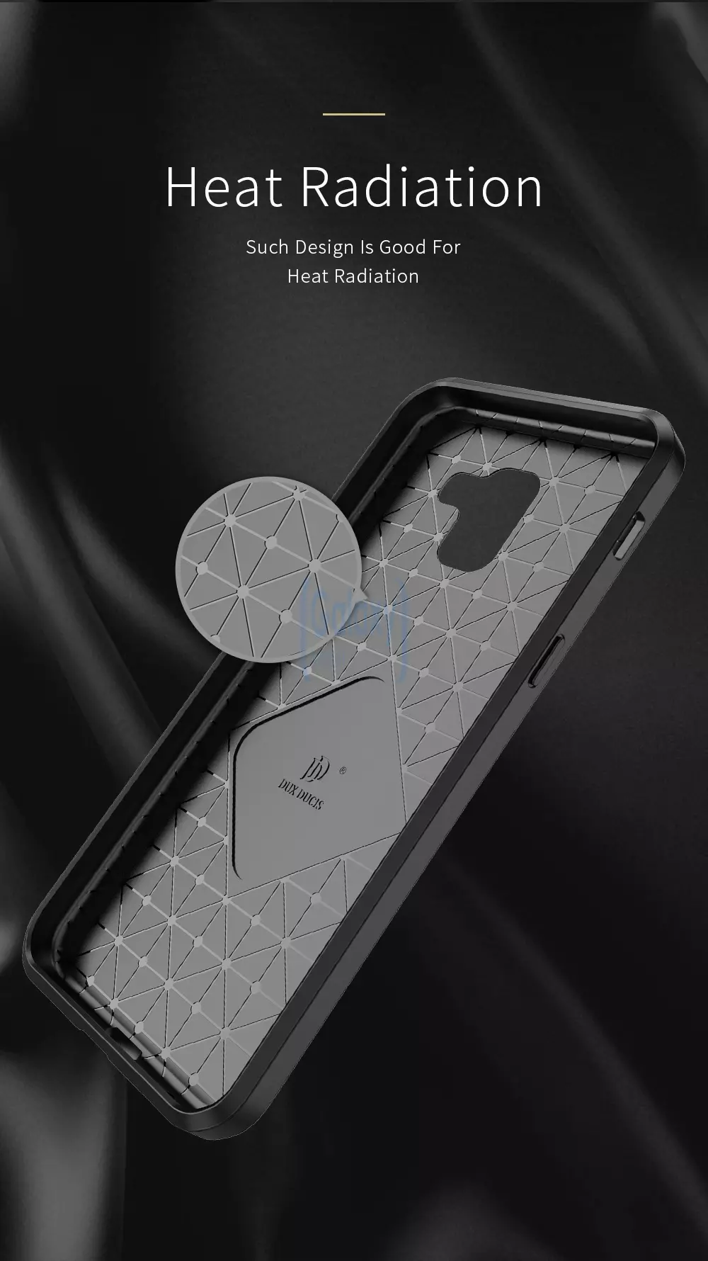 Чехол бампер Dux Ducis Carbon Magnetic Case для Samsung Galaxy J6 2018 Navy Blue (Синий)
