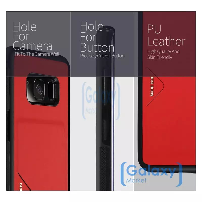 Чехол бампер Dux Ducis Pocard Case для Samsung Galaxy S8 Plus Red (Красный) Чехол бампер Dux Ducis Pocard Case для Samsung Galaxy S8 Plus Red (Красный)