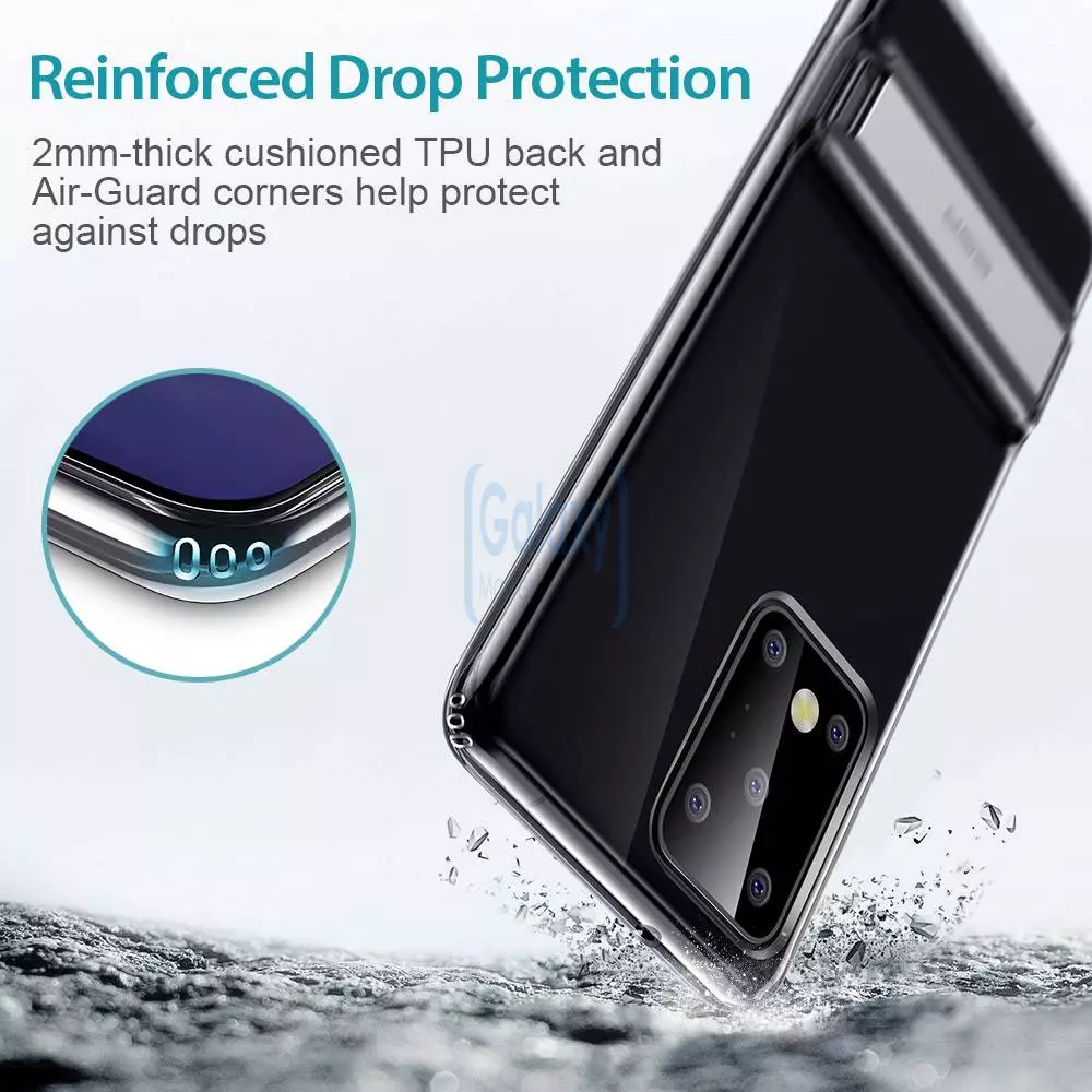 Чехол бампер ESR Air Shield Boost Case для Samsung Galaxy S20 Ultra Black (Черный)