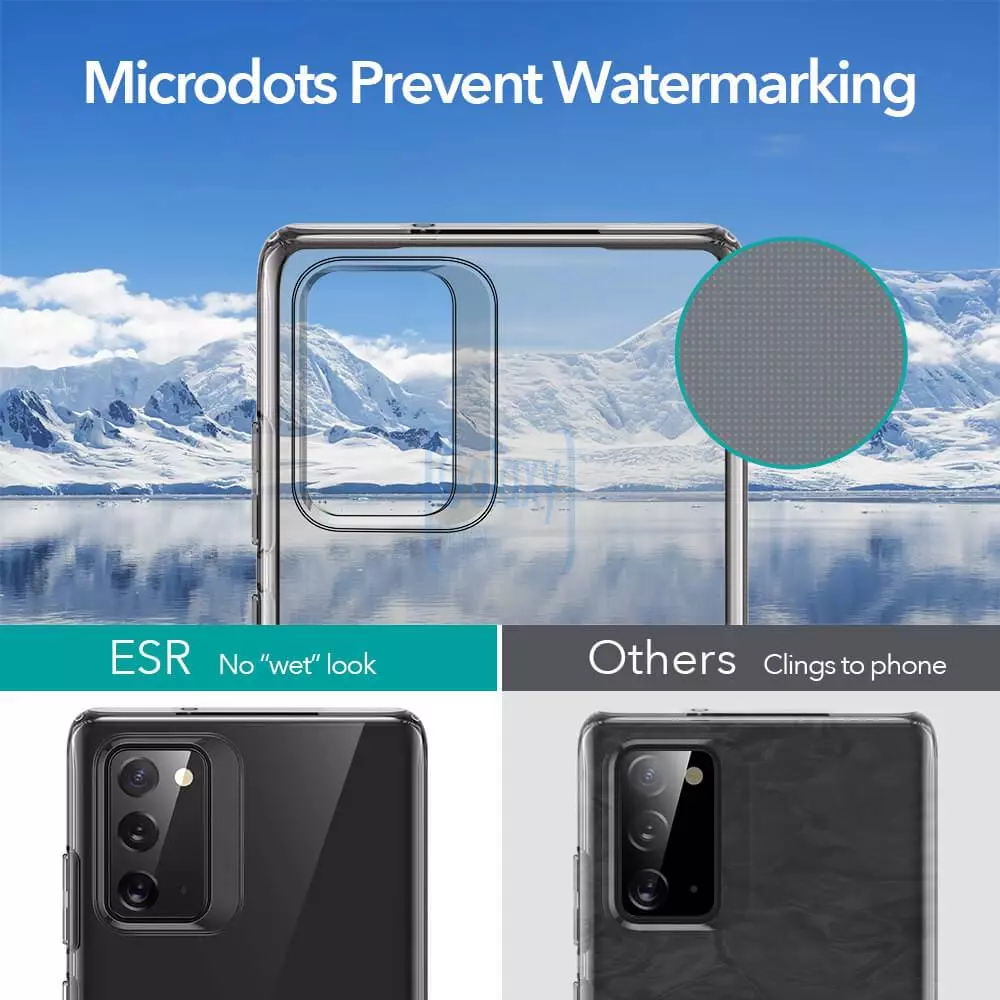 Чехол бампер ESR Air Shield Boost Case для Samsung Galaxy Note 20 Clear White (Прозрачный Белый) 4894240117453