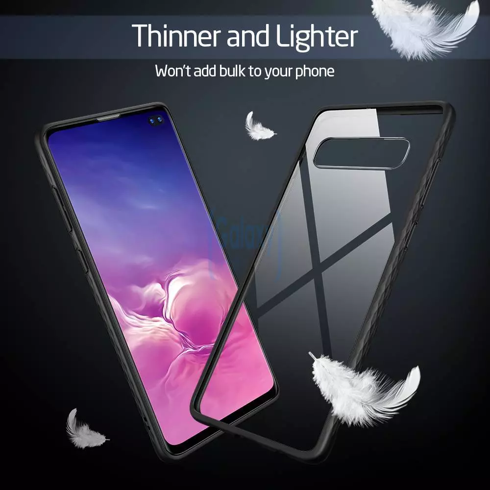 Чехол бампер ESR Mimic Tempered Glass Case для Samsung Galaxy S10 Plus Black (Черный)