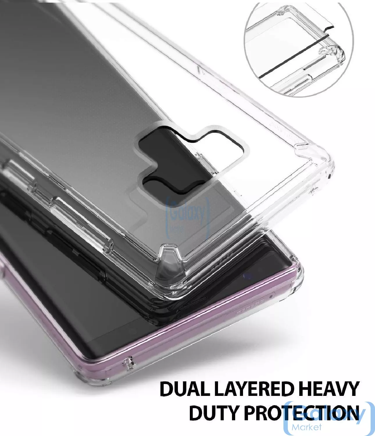 Чехол бампер Ringke Fusion Series для Samsung Galaxy Note 9 Smoke Black (Дымчатый Черный)