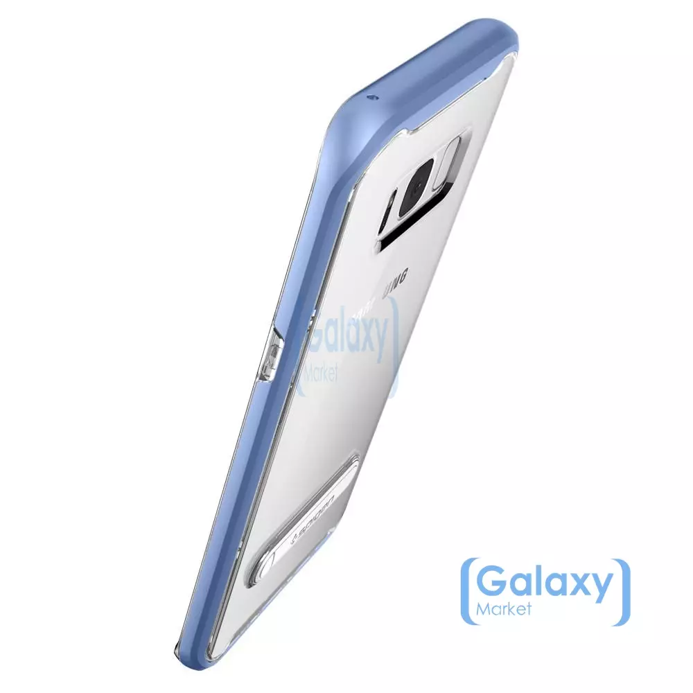 Чехол бампер Spigen Case Crystal Hybrid для Samsung Galaxy S8 lue Coral (Голубой коралл)