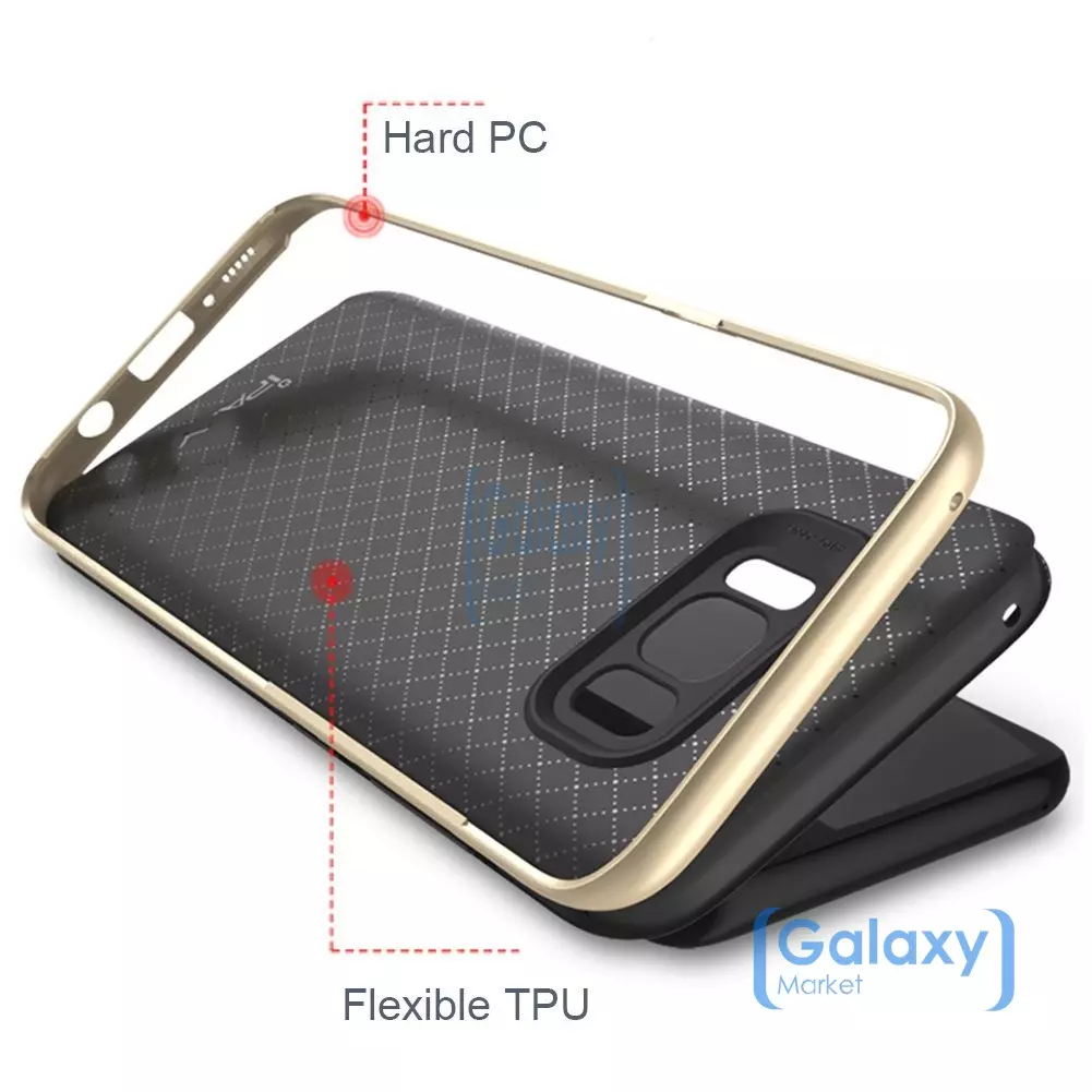 Чехол бампер Ipaky Original Case для Samsung Galaxy S8 Plus Gold (Золотой)