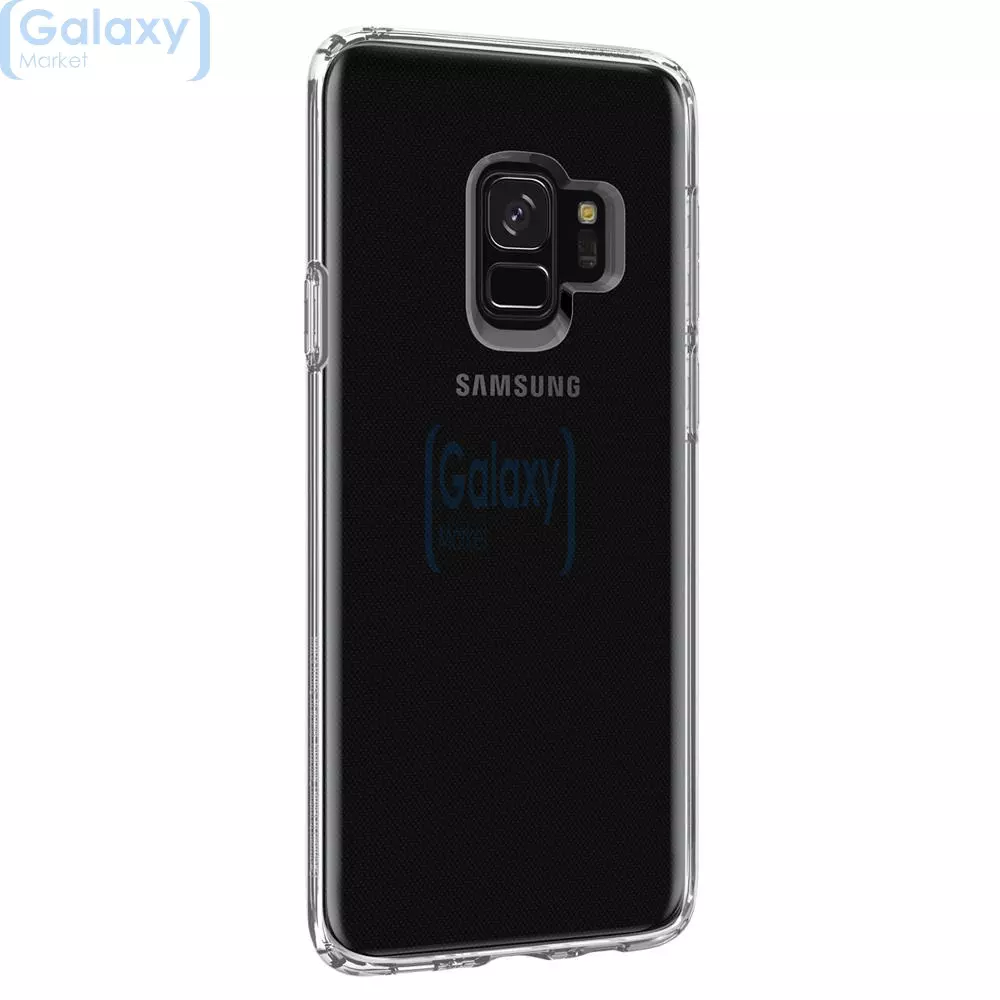 Чехол бампер Spigen Case Liquid Crystal Series для Samsung Galaxy S9 Plus Crystal Clear (Прозрачный)