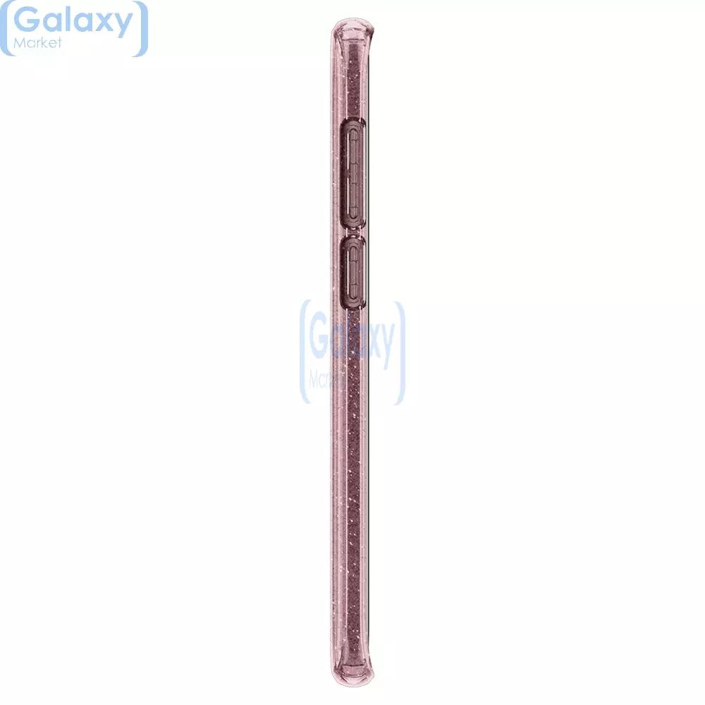 Чехол бампер Spigen Case Liquid Crystal Glitter Series для Samsung Galaxy S9 Rose Quartz (Розовый кварц)