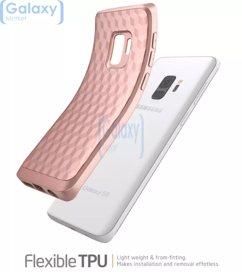 Чехол бампер Clayco Mumba Flex Case для Samsung Galaxy S9 Rose Gold (Розовое золото)