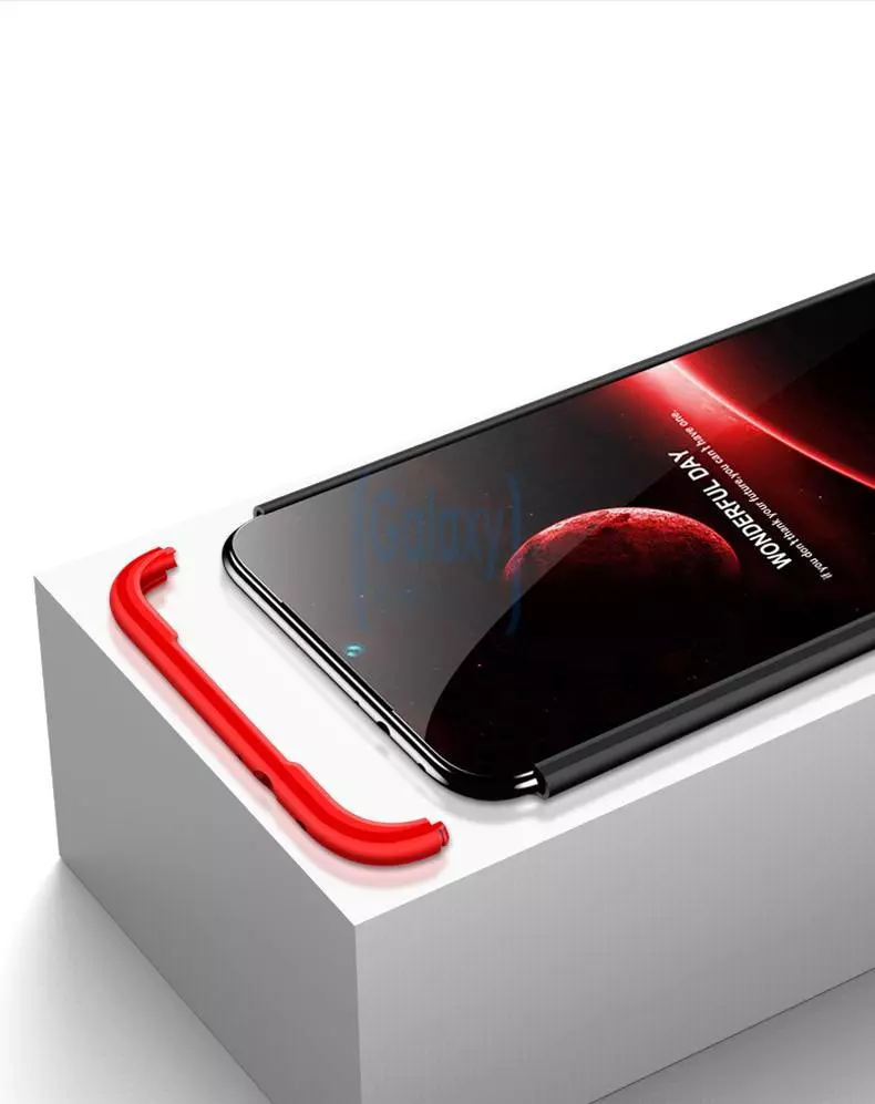 Чехол бампер GKK Dual Armor для Samsung Galaxy A10s Black\Red (Черный\Красный)
