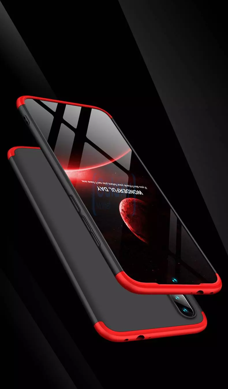 Чехол бампер GKK Dual Armor для Samsung Galaxy A10s Black\Red (Черный\Красный)