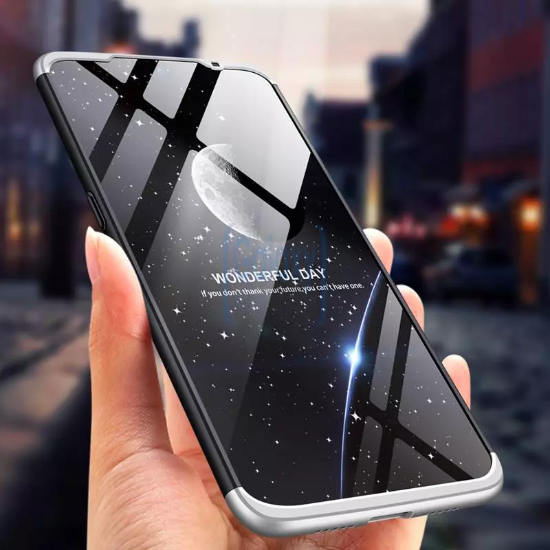 Чехол бампер GKK Dual Armor для Samsung Galaxy A20s Black\Silver (Черный\Серебристый)