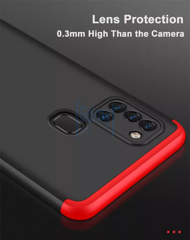 Чехол бампер GKK Dual Armor для Samsung Galaxy A21s Red (Красный)