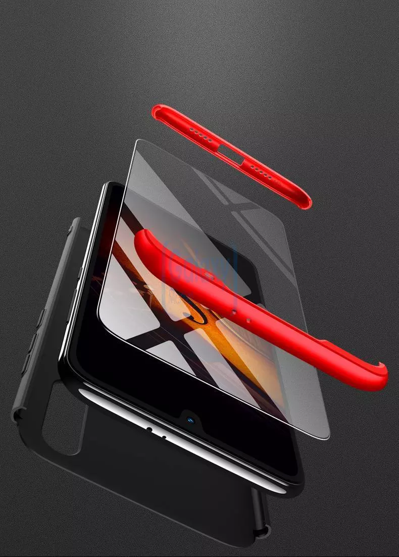 Чехол бампер GKK Dual Armor для Samsung Galaxy M30 Black\Red (Черный\Красный)