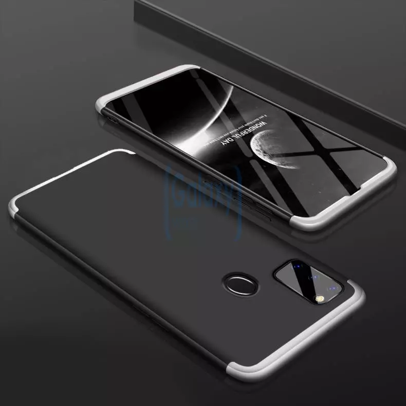 Чехол бампер GKK Dual Armor для Samsung Galaxy M30s Black\Silver (Черный\Серебристый)